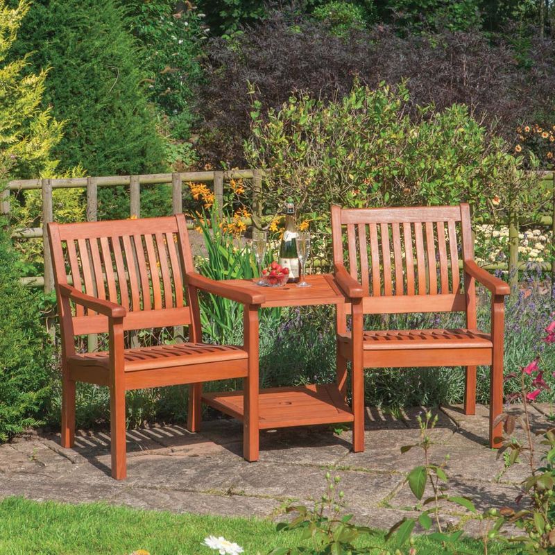 Rowlinson Willington Companion Seat with Upper & Lower Centre Tables chair