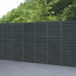 Contemporary black garden fence