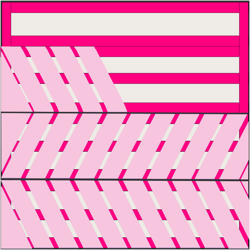 Chevron decking layout