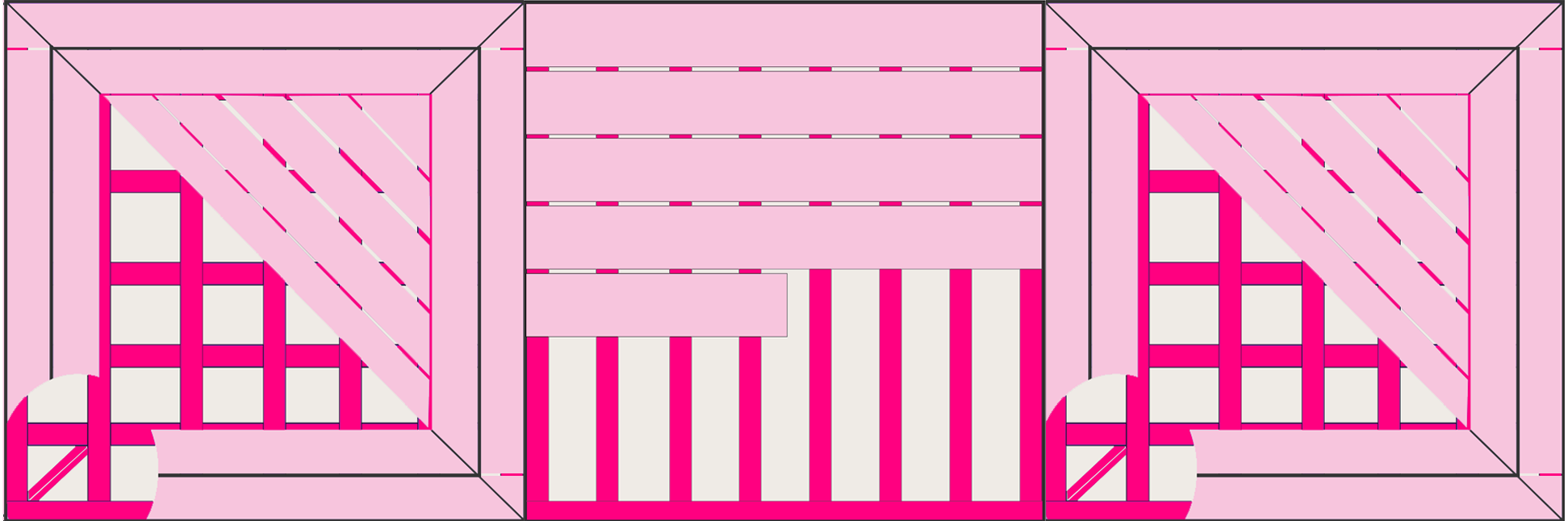 Combination decking layout