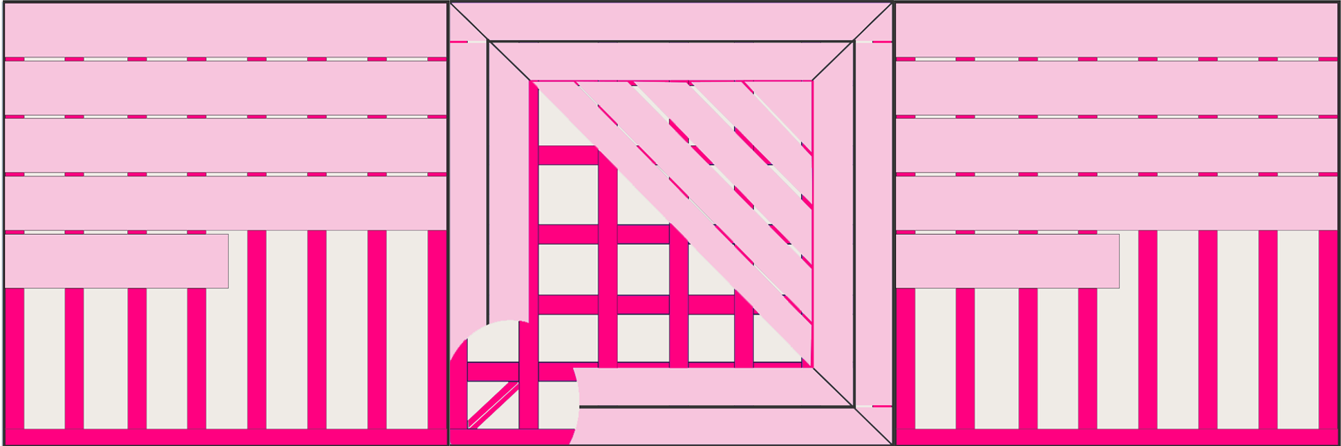 Combination decking layout