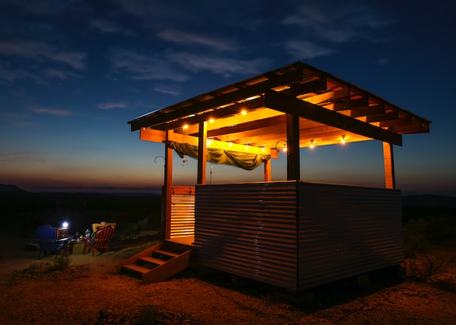 Illuminated pergola