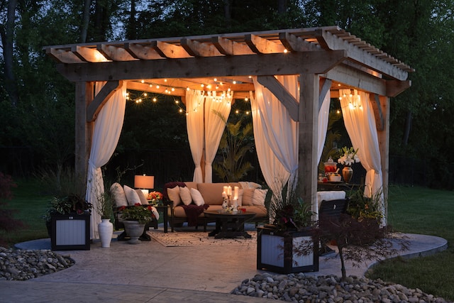 Pergola with lights