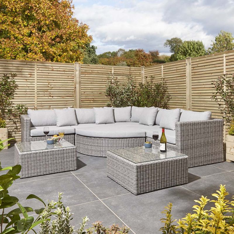 Outside living room with garden furniture
