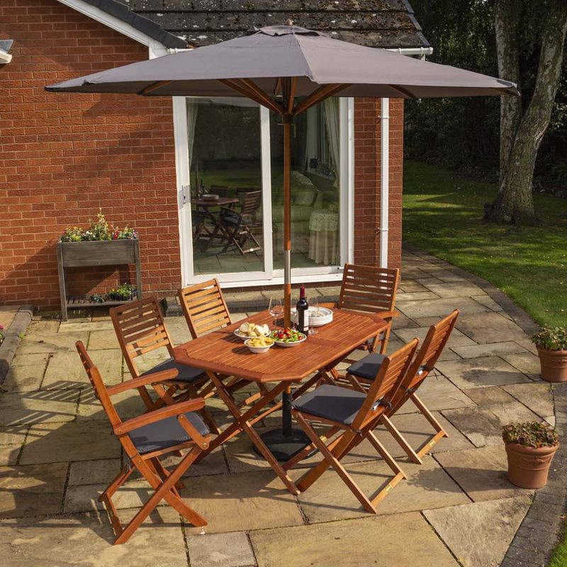 Rowlinson Plumley 6 Seater Hardwood Dining Set