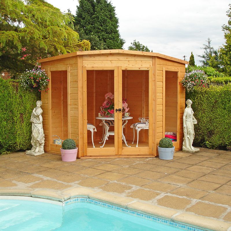 Summerhouse with classical statues