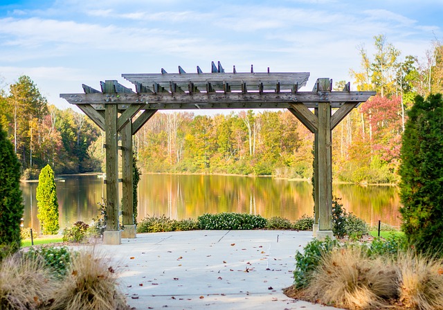 Pergola by the lake