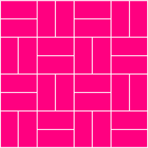 basket-weave paving design